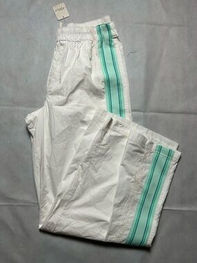Free people, white lace, wide leg, cotton pants NWT size small